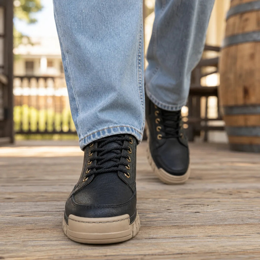 Men's Black Kennedy Page Platform Boots