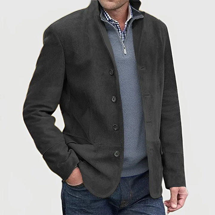 Kerr | Men's Windbreaker Button-Up Jacket - Color:Grey;Size:XS