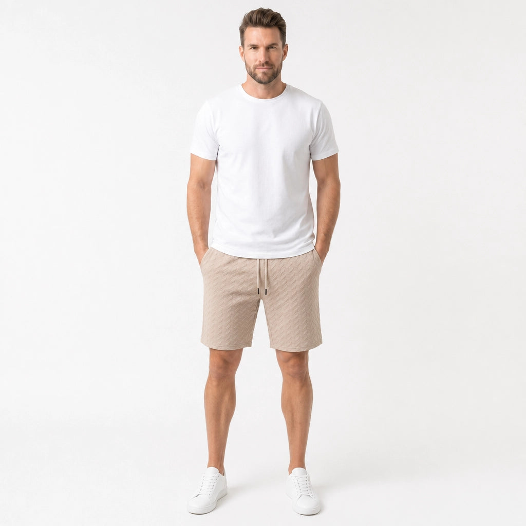 Bloom Jacquard Drawstring Shorts