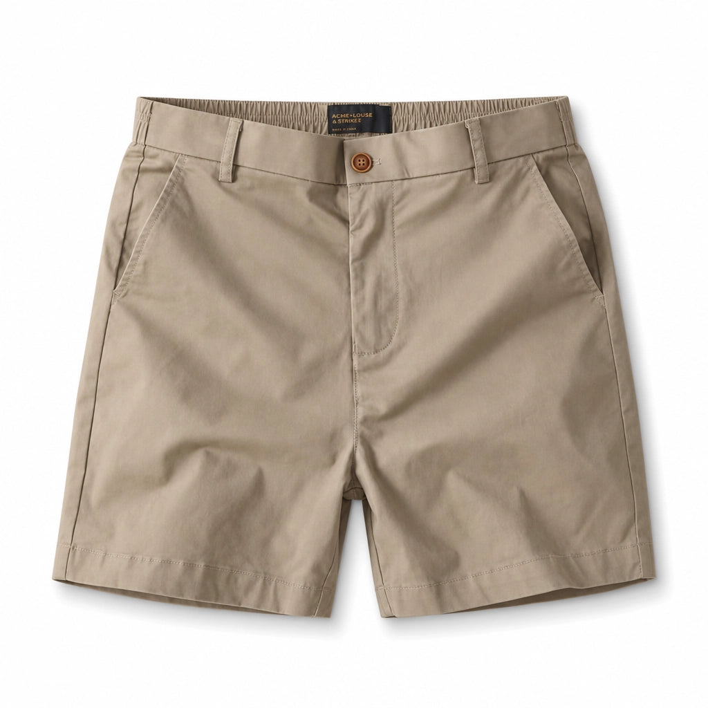 Noah Straight Shorts - Color:Khaki;Size:28