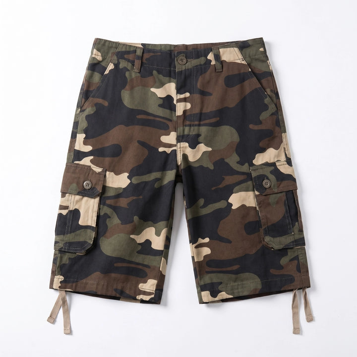 Stevie Camo Cargo Shorts - Color:Khaki Camo;Size:29