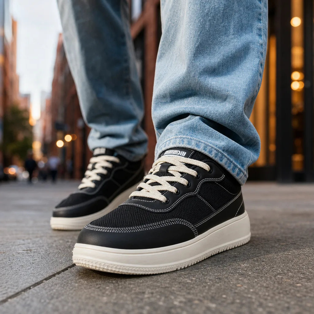 Men's Black Mabry Chunky Mesh Sneakers