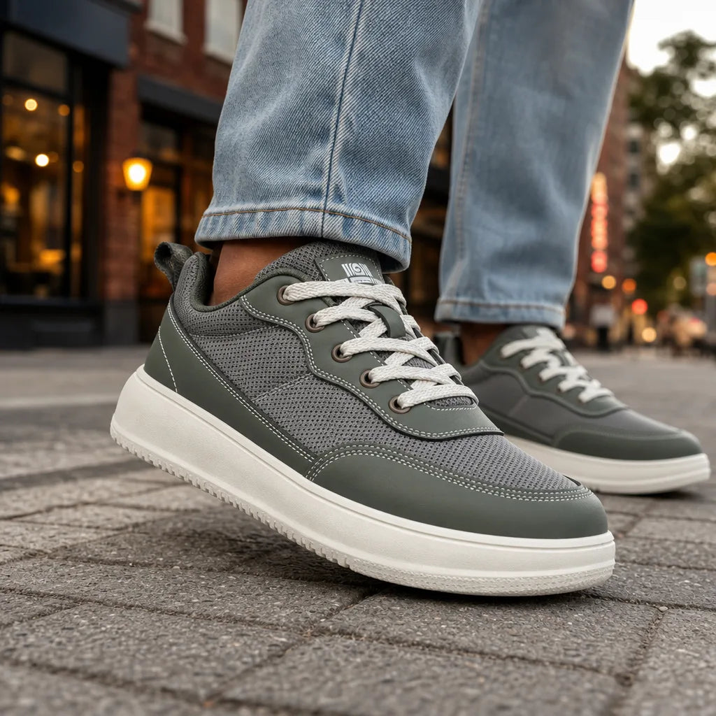 Men's Green Mabry Chunky Mesh Sneakers