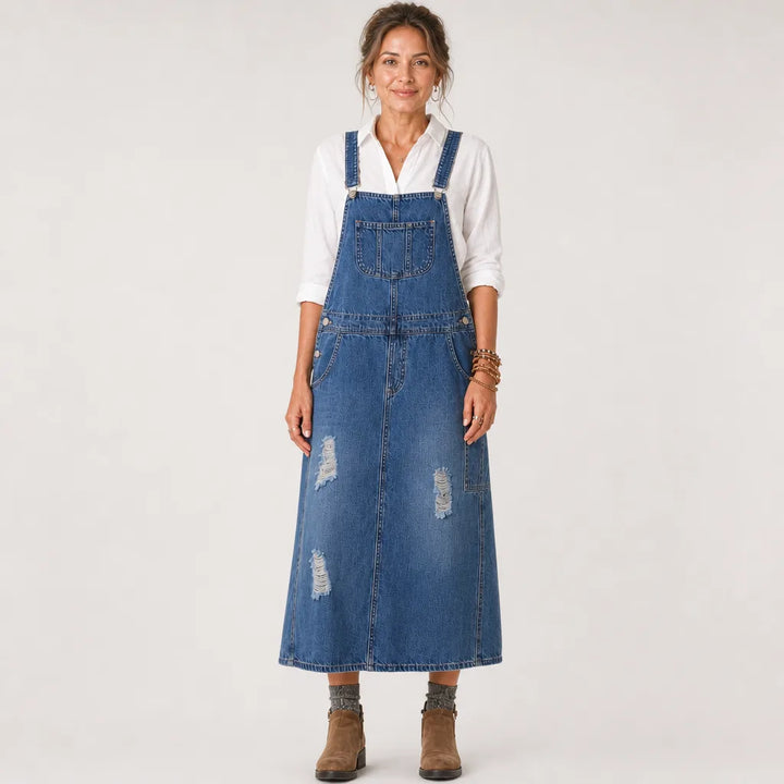 Women's Kilmer Distressed Overall Dress