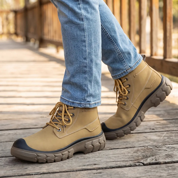 Men's Yellow Henley Lined Combat Boots