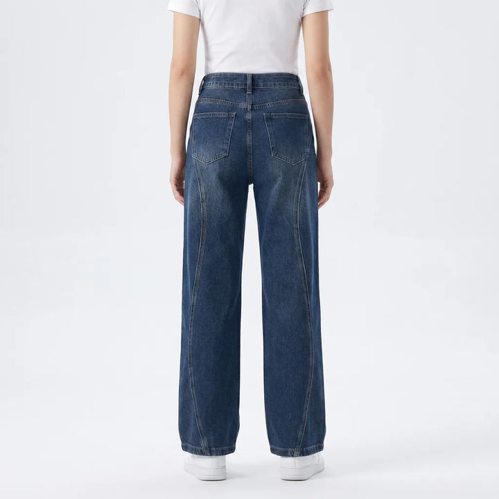 Blue (Fleece Lined) Newcomb High-Waist Wide-Leg Jeans 4