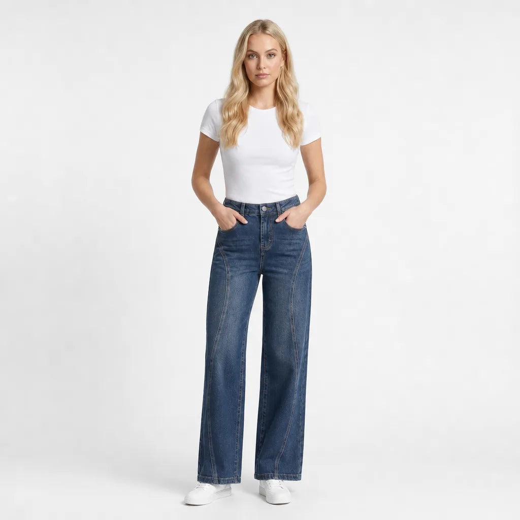 Newcomb High-Waist Wide-Leg Jeans