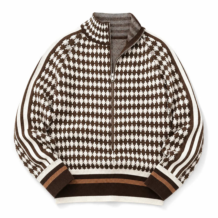 Women's Brown & White Kira | Women's Luxury Cardigan Jacket -No match