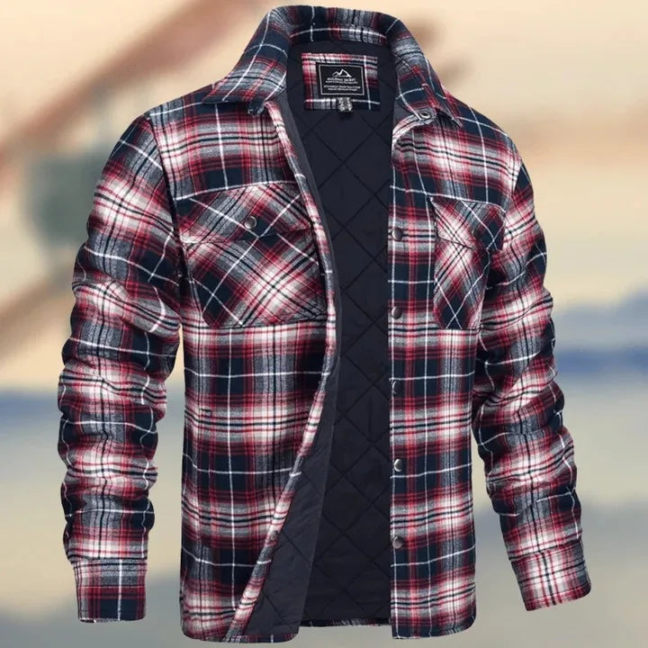 Kirby | Men's Cotton Flannel Jacket -No match - Size:S;Color:Red