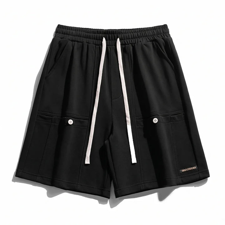 Koby Drawstring Utility Shorts - Color:Black;Size:XS