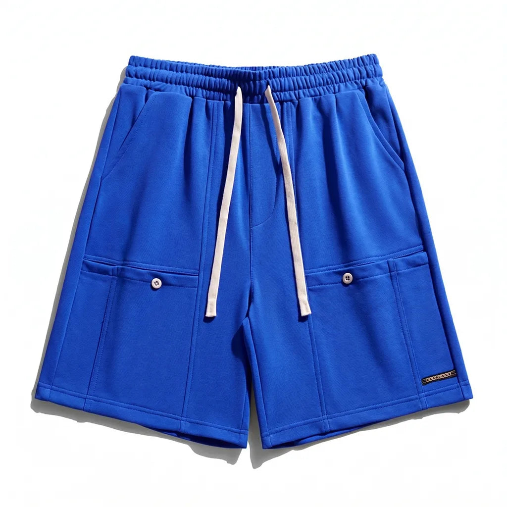 Koby Drawstring Utility Shorts - Color:Blue;Size:XS