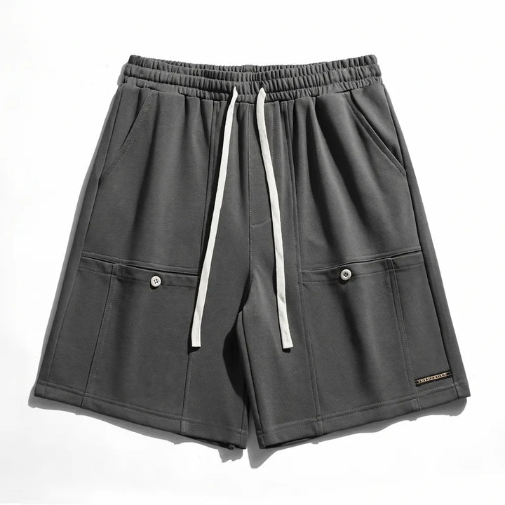 Koby Drawstring Utility Shorts - Color:Gray;Size:XS