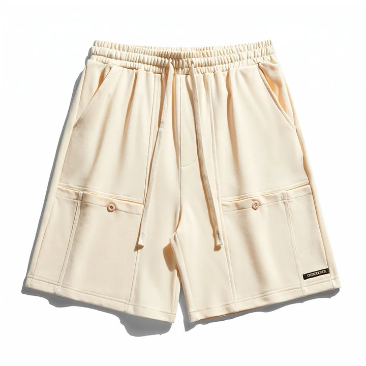 Koby Drawstring Utility Shorts - Color:Khaki;Size:XS