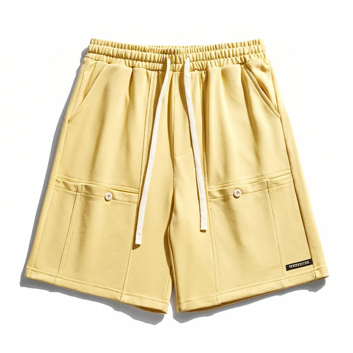 Koby Drawstring Utility Shorts - Color:Yellow;Size:XS