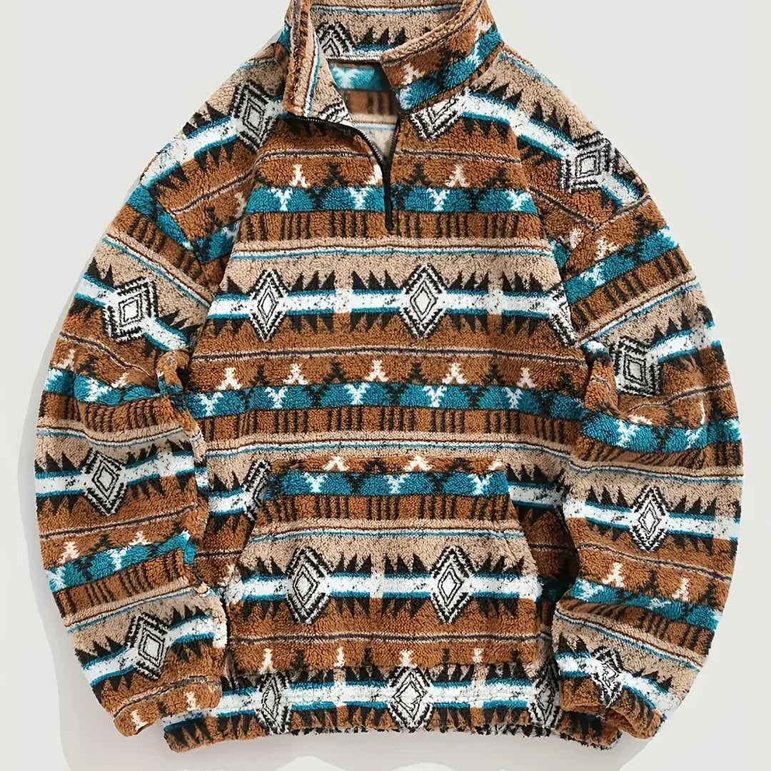 Kodiak | Men's Western Quarter-Zip Sweater - Size:XS;Color:Khaki
