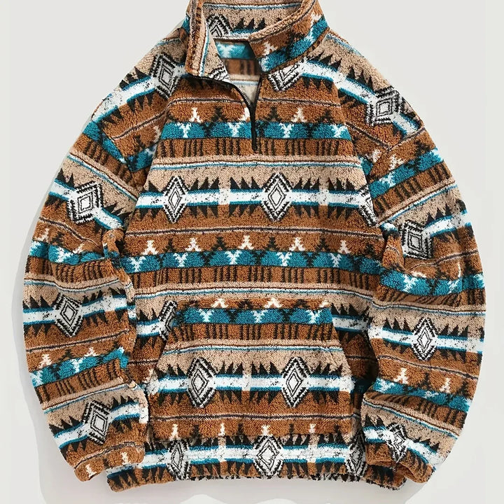Kodiak | Men's Western Quarter-Zip Sweater - Size:XS;Color:Khaki