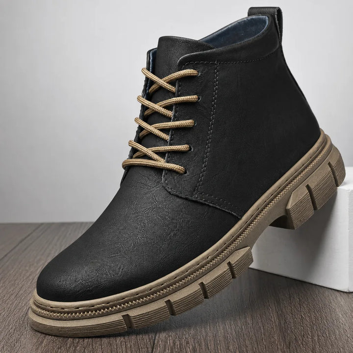 Men's Black Russell Lace Up Work Boots