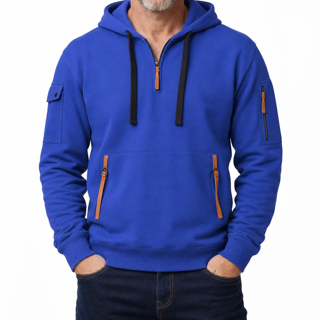 Lambert Utility Hoodie - Color:Blue;Size:XS