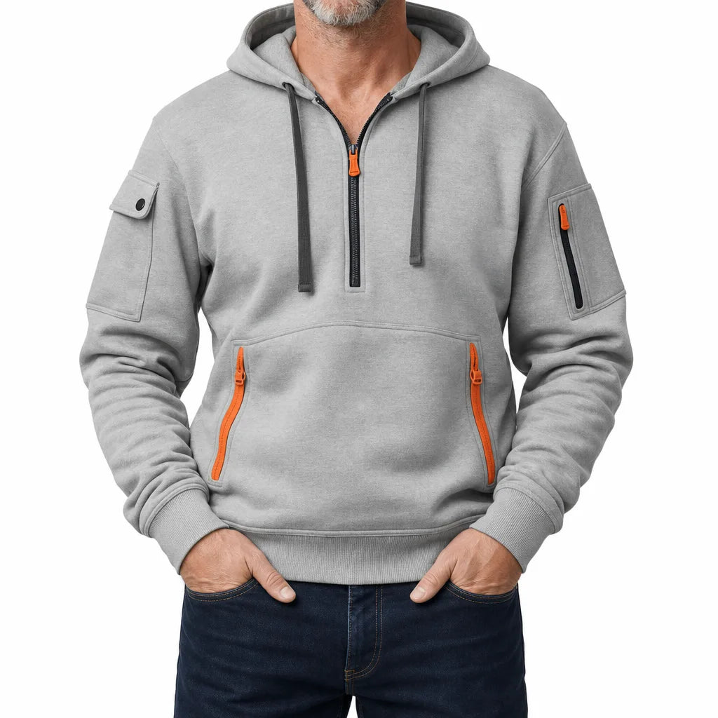 Lambert Utility Hoodie - Color:Gray;Size:XS