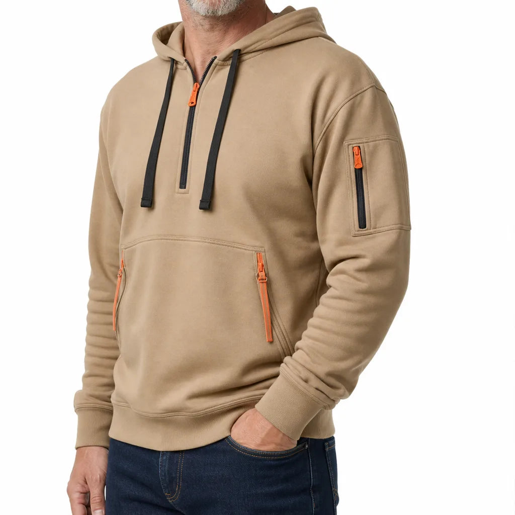 Men's Beige Randolph Multi Pocket Hoodie