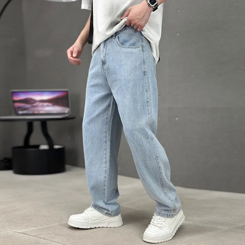 Lancaster | Men's Stylish Straight Leg Jeans  - Color:Light Blue;Size:XS