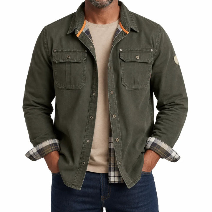 Landon | Functional Stylish Fall Windbreaker Jacket - Color:Green;Size:S