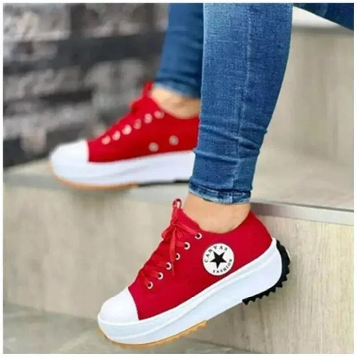 Landry | Women's Orthopedic Sneakers - Color:Red;Size:35