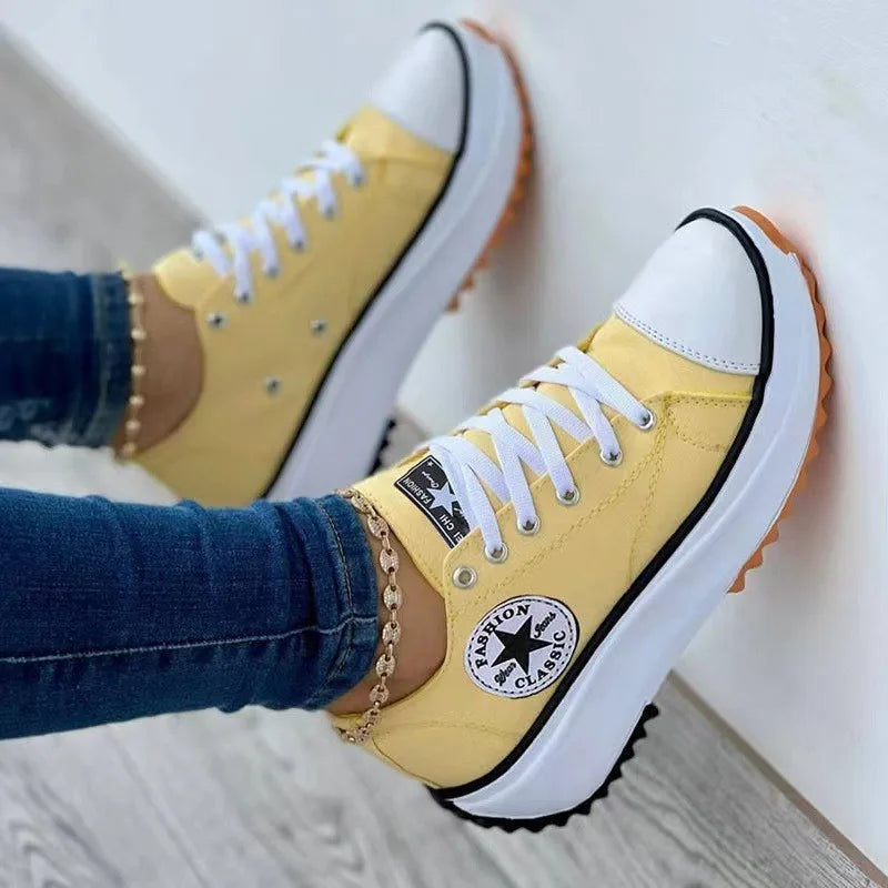 Landry | Women's Orthopedic Sneakers - Color:Yellow;Size:35