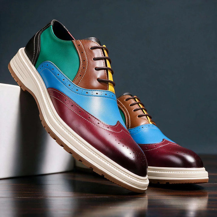 Blue pair mens leather brogues dress shoe.jpg.jpg