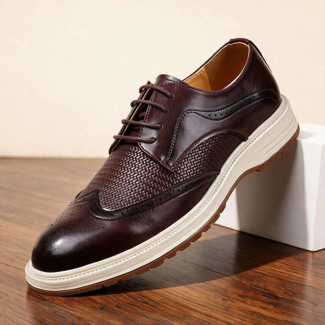 Brown mens leather brogues dress shoe.jpg