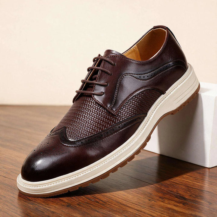 Brown mens leather brogues dress shoe.jpg