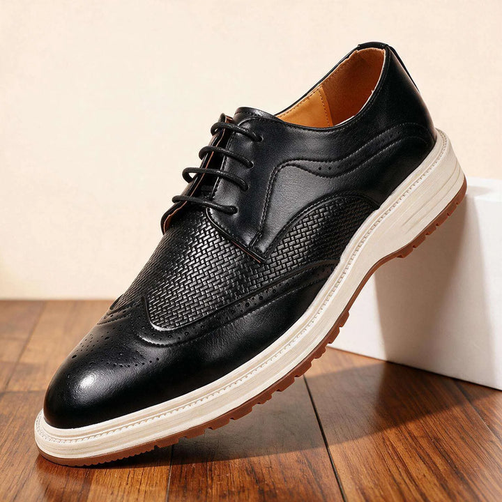 Black mens leather brogues dress shoe.jpg.jpg