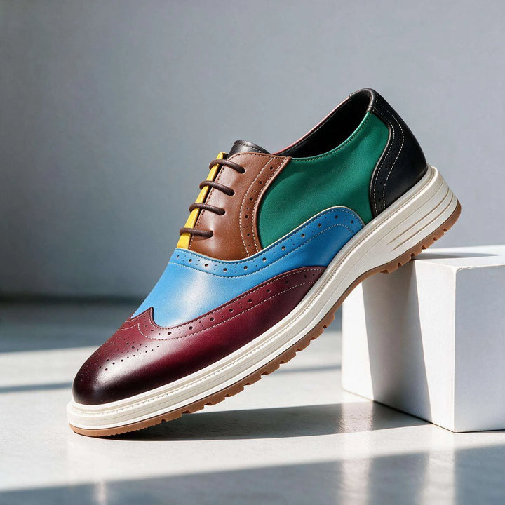 Blue mens leather brogues dress shoe.jpg.jpg