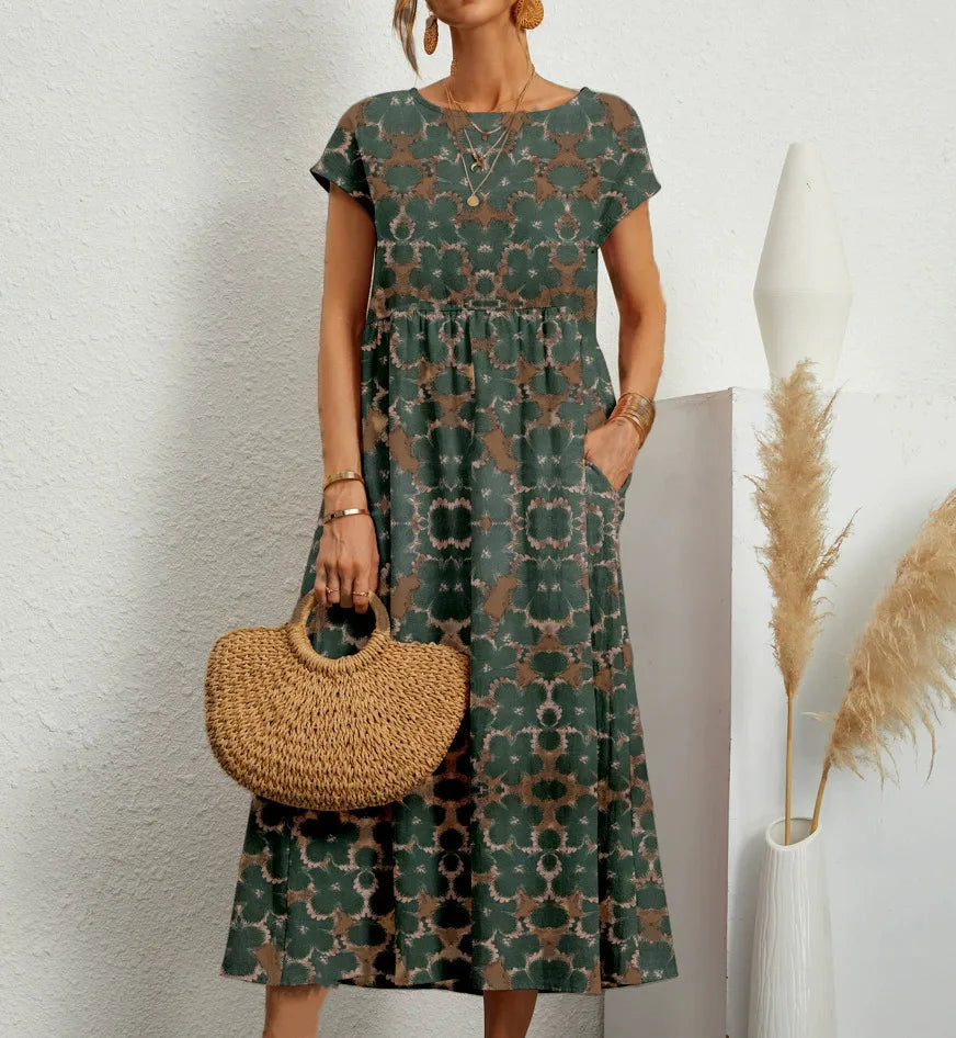 Women's Green Larissa | Women's Floral Midi Dress
