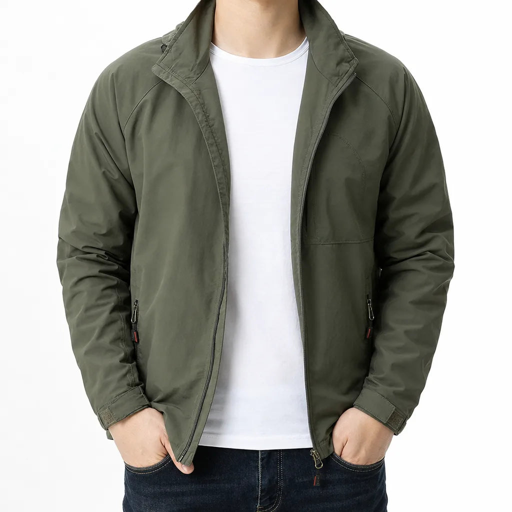Larkin | Water Proof Windbreaker Fall Jacket - Color:Green;Size:S