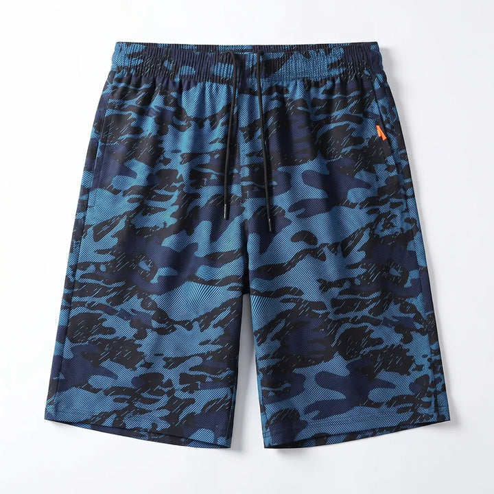 Laurence Camo Swim Shorts - Color:Dark Blue;Size:S