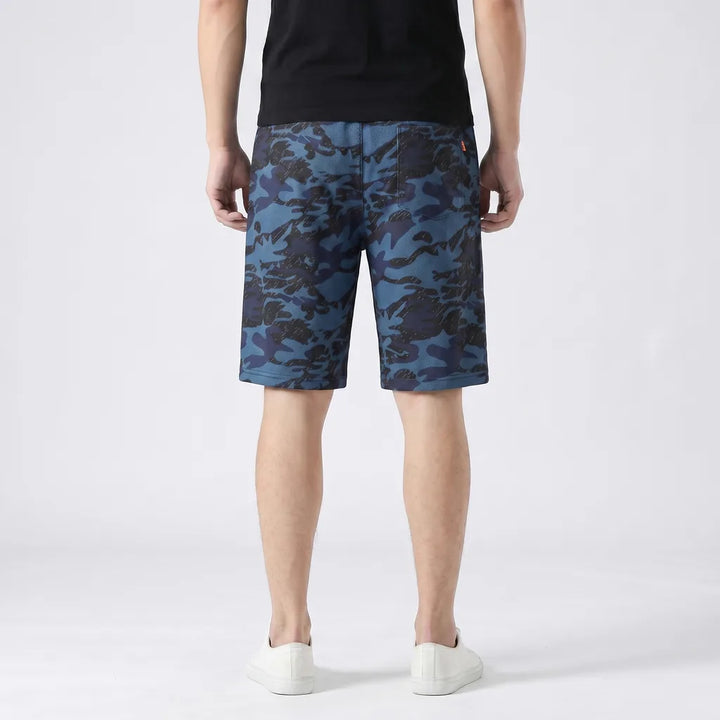 Dark Blue Faraday 3D Print Beach Shorts 4