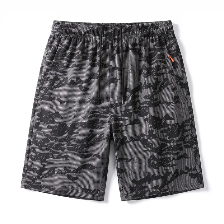 Laurence Camo Swim Shorts - Color:Light Gray;Size:S