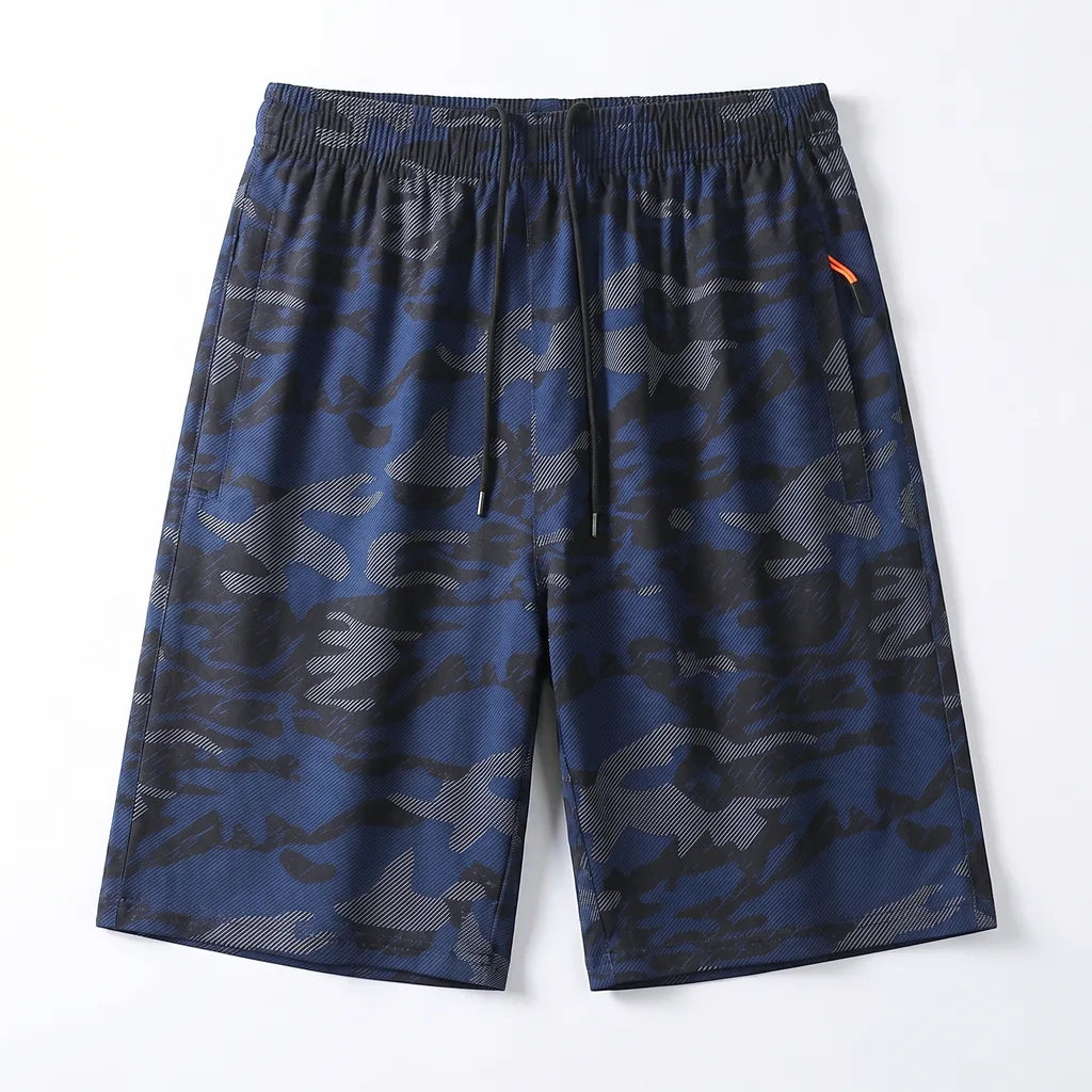 Laurence Camo Swim Shorts - Color:Royal Blue;Size:S