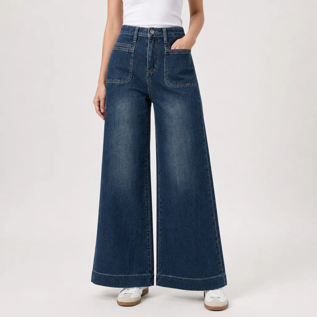 Women's Gray Crosby High-Waist Flare Jeans