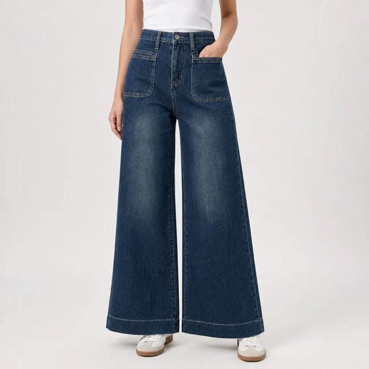 Women's Gray Crosby High-Waist Flare Jeans