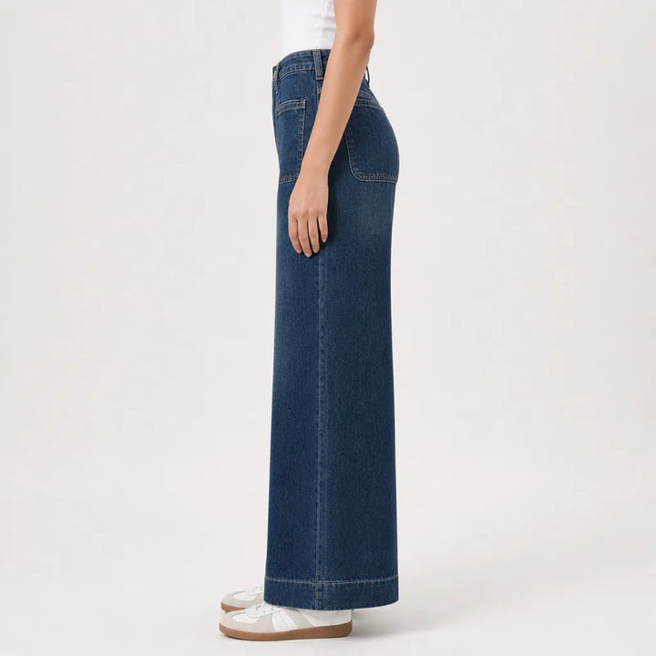Women's Blue Crosby High-Waist Flare Jeans