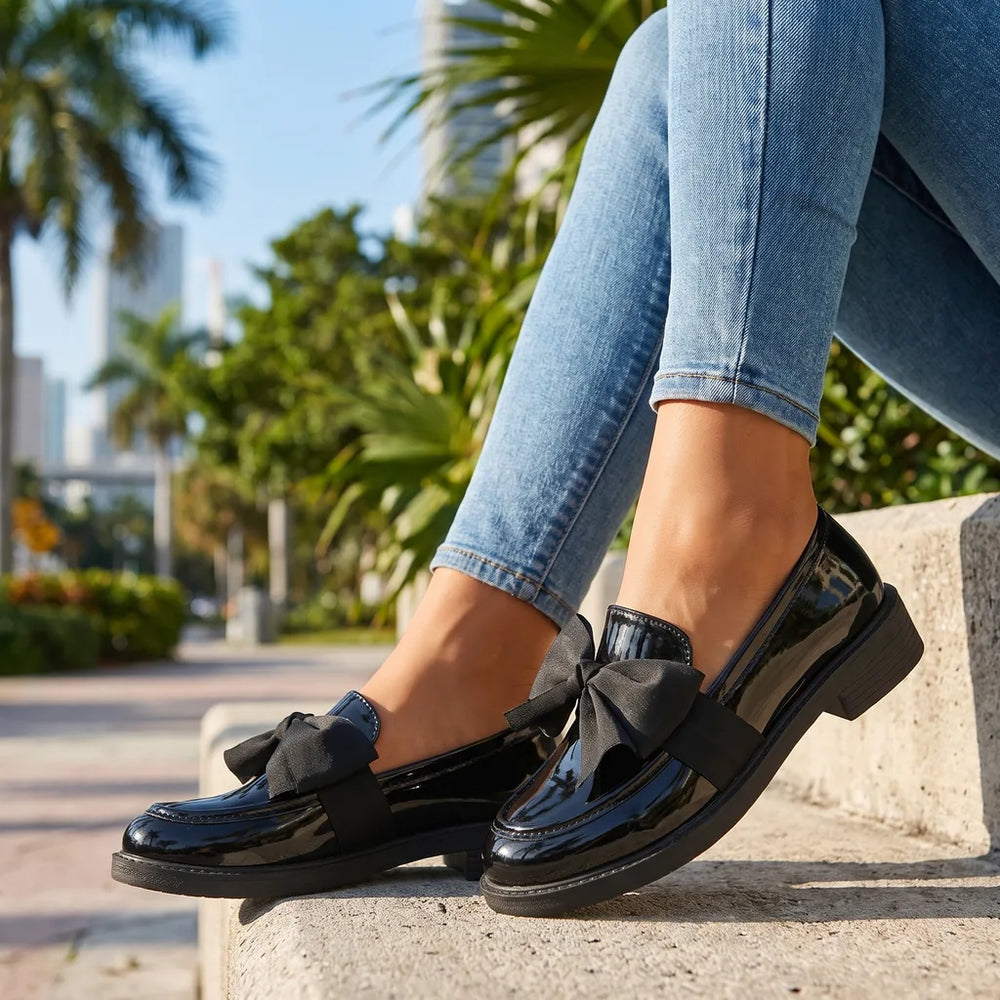 Women's Black Pennington Bow Mary Janes