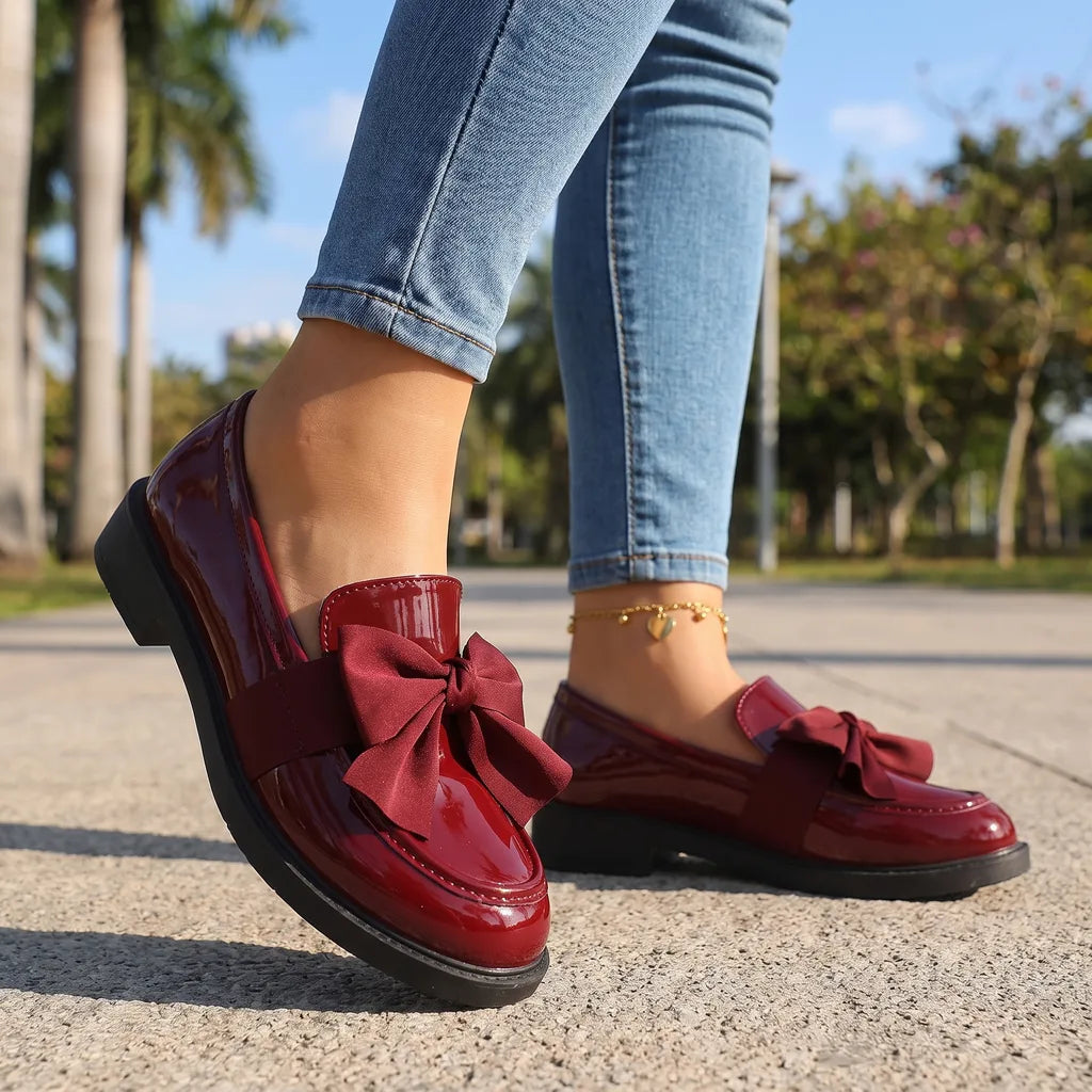 Women's Red Pennington Bow Mary Janes