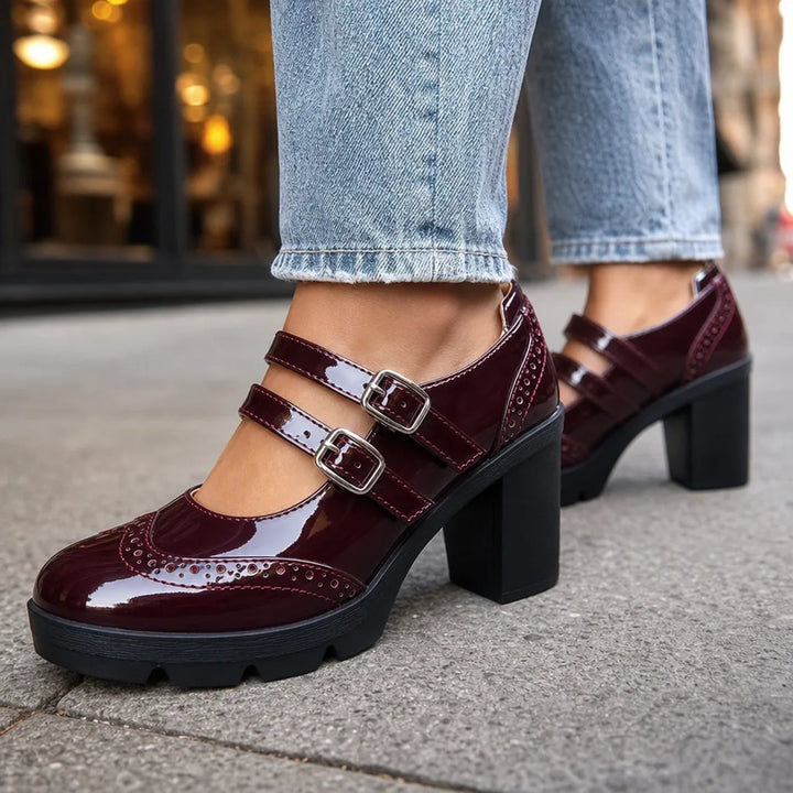 Women's Red Worthington Mary Jane Flats