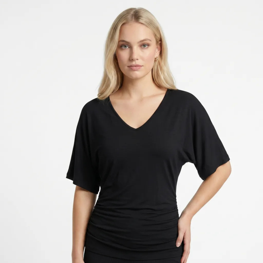 Harvey Asymmetric V-Neck Top