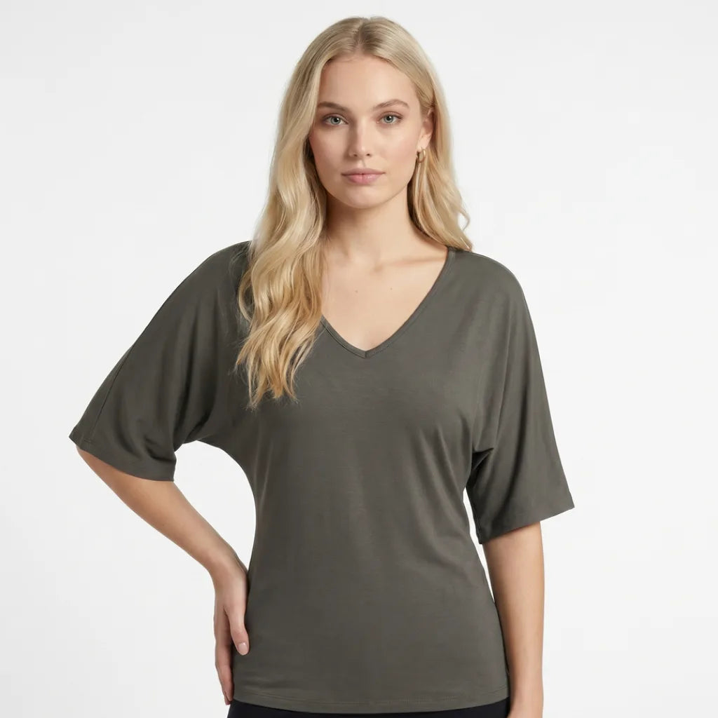 Harvey Asymmetric V-Neck Top