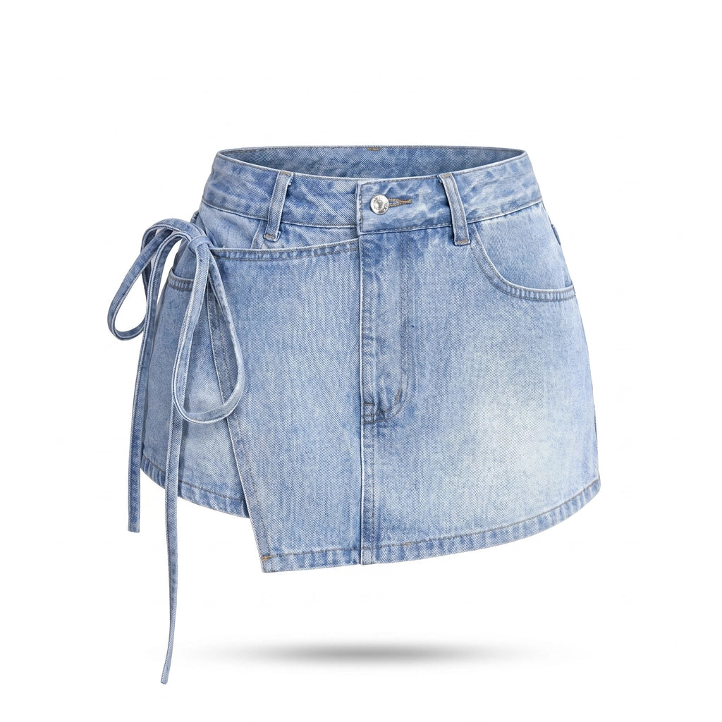 Lena Denim Skirt - Color:Blue;Size:XXS