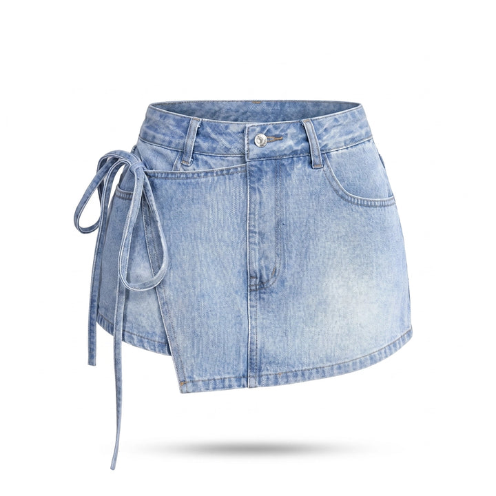 Lena Denim Skirt - Color:Blue;Size:XXS