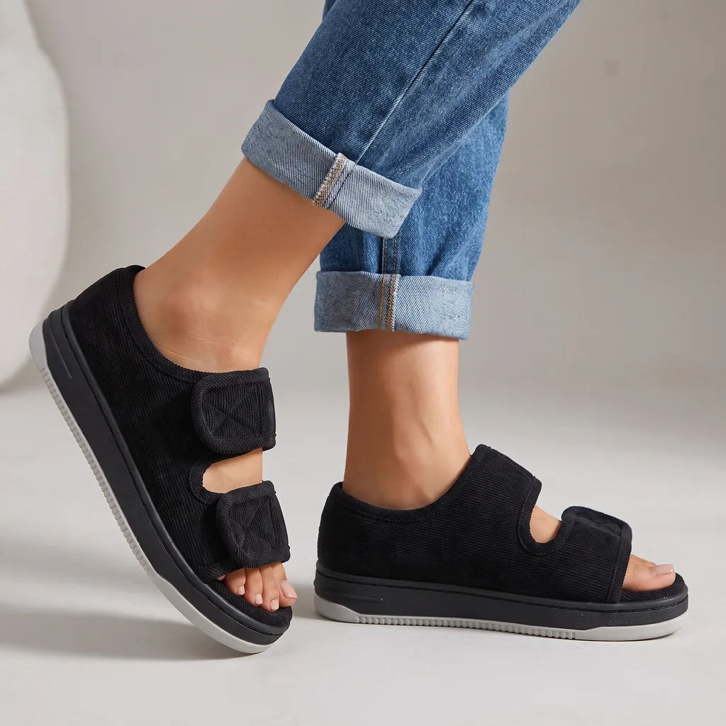 Lena Orthopedic Sandals - Color:Black;Size:38